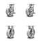 Service Caster 6 Inch V Groove Semi Steel Caster Set with Roller Bearings 2 Brakes 2 Rigid SCC SCC-30CS620-VGR-TLB-2-R620-2 - alternate 1